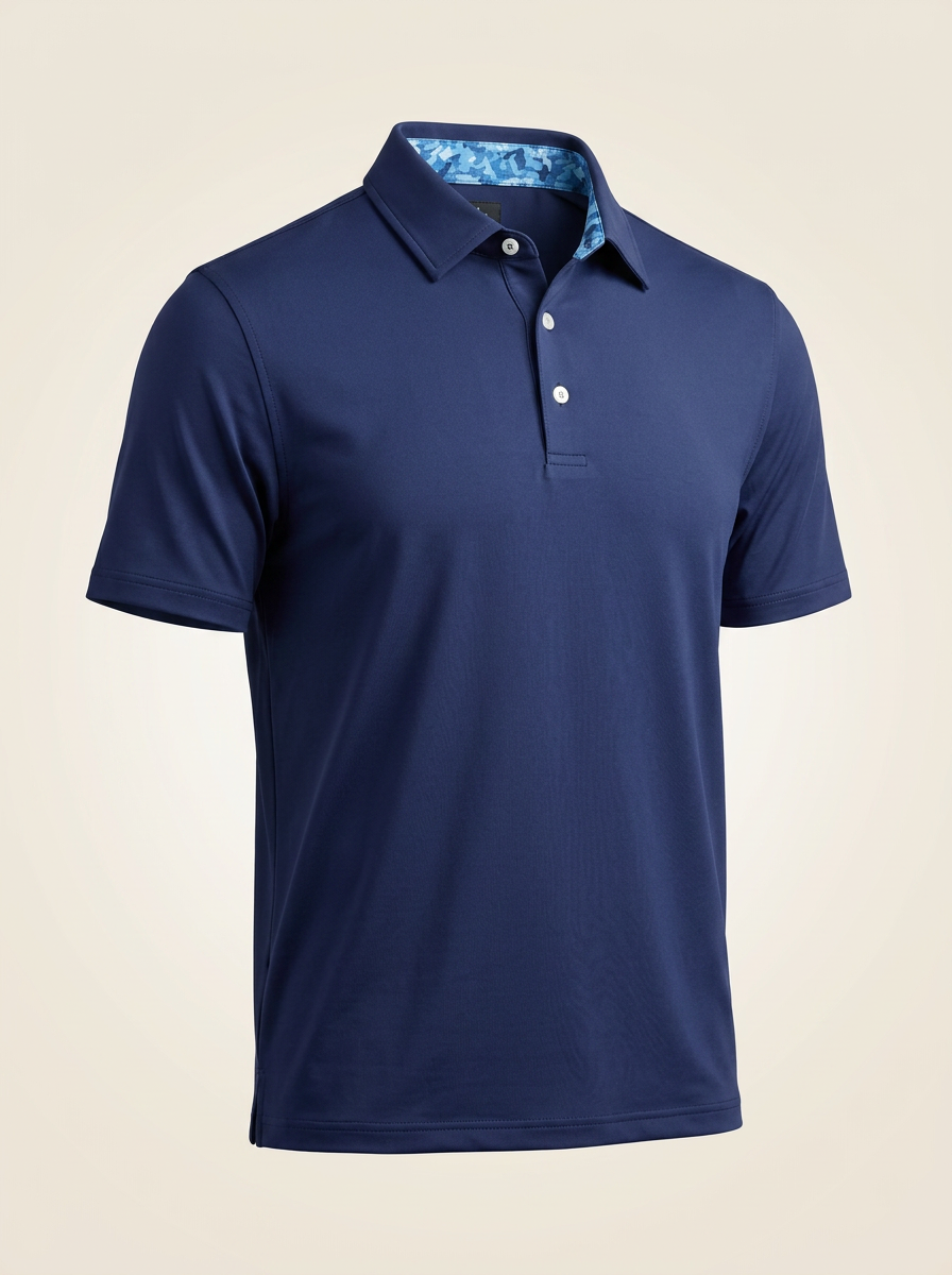 Corporate Camo Polo Navy